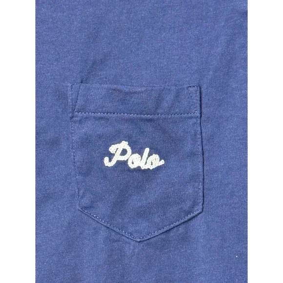 Polo Ralph Lauren Kids Navy Blue Dog Life Vest Graphic T Shirt Size M 8/10 - Picture 8 of 8